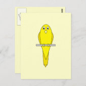 Gelber Vogel. Kanarisch. Postkarte (Vorne/Hinten)