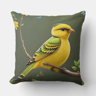 🌞 Gelber Vogel Wurf Kissen Natur Geschenk Home De