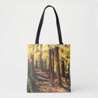 Gelber Wald im Herbst streichen Totenbeutel Tasche
