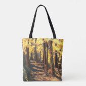 Gelber Wald im Herbst streichen Totenbeutel Tasche (Rückseite)