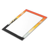 Gelber Wasserfarbenstrahler Notizblock (angewinkelt)