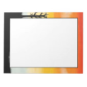 Gelber Wasserfarbenstrahler Notizblock (Vorderseite)