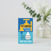 Gelber Wasserhahn Visitenkarte (Stehend Vorderseite)