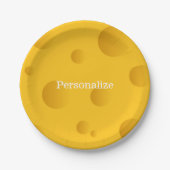 Gelber WegwerfpapierParty-Teller des Schweizer Pappteller (Vorderseite)