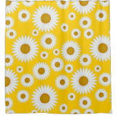 gelber weißer duschvorhang (Vorderseite)