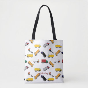 Gelber Weißer Jungenname Personalisierter LKW Tasche