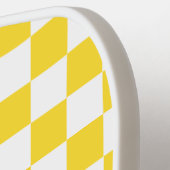 Gelber weißer Karo Prüfmuster Pickleball Schläger (Linke Seite)