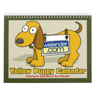 Gelber Welpen-Kalender 2012 Kalender