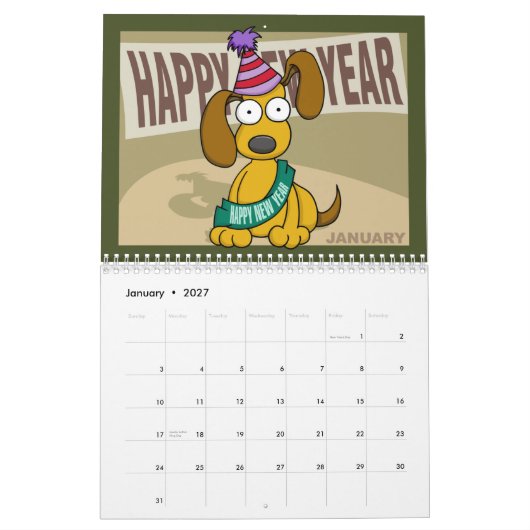 Gelber Welpen-Kalender 2012 Kalender (Jan 2027)