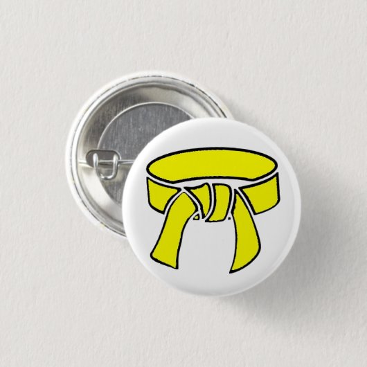 Gelber widerlicher Gurt-Knopf Button (Vorne & Hinten)