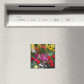 Gelber Zaun mit Blumengarten in Magnet (In Situ (Geschirrspüler))