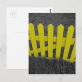 Gelber Zaun Postkarte (Vorne/Hinten)