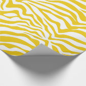 Gelber Zebra-Streifen Geschenkpapier (Ecke)