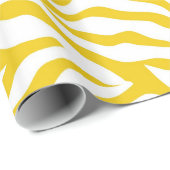 Gelber Zebra-Streifen Geschenkpapier (Rolleneckpunkt)