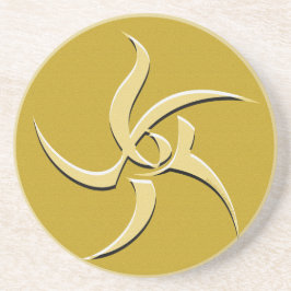 Gelber Zeichen-Ältest-Zeichen-Untersetzer Getränkeuntersetzer