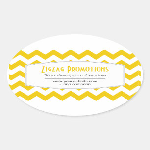 Gelber Zickzack fördernder Aufkleber