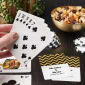 Gelber Zickzack Glitzer Spielkarten (In Situ)