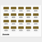 Gelber Zickzack Glitzer Sticker (Blatt)