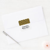 Gelber Zickzack Glitzer Sticker (Umschlag)
