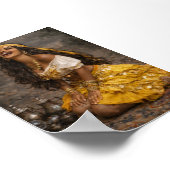 gelber Zigeunerposter || Gitana-Kunst   Poster (Ecke)