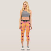 Gelber Zirkel Capri Leggings (Vorderseite)