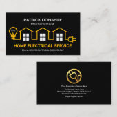 Gelber Zuhause Elektrischer Kabelschalter  Visitenkarte (Vorne/Hinten)