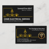 Gelber Zuhause Elektrischer Kabelschalter Visitenkarte (Vorne/Hinten)