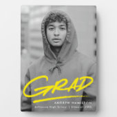 Gelbes Abschluss-Foto Fotoplatte (Vorderseite)