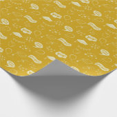 Gelbes Abschluss Handgezeichnetes Scribble-Muster Geschenkpapier (Ecke)