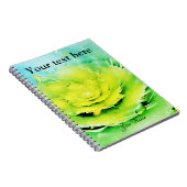 Gelbes Abstraktes Blume Fraktal Notizblock (Rechte Seite)