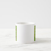 Gelbes Abstraktes Blume Muster Espressotasse (Vorderseite)