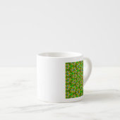 Gelbes Abstraktes Blume Muster Espressotasse (Vorderseite Rechts)