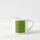 Gelbes Abstraktes Blume Muster Espressotasse (Rechts)