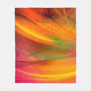 gelbes abstraktes Fraktal Hintergrund 3d rendering Fleecedecke
