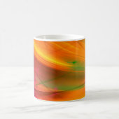 gelbes abstraktes Fraktal Hintergrund 3d rendering Kaffeetasse (Mittel)