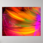 gelbes abstraktes Fraktal Hintergrund 3d rendering Poster (Vorne)