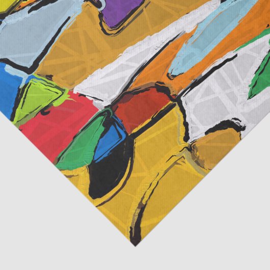 Gelbes Abstraktes Gewebe Seidenpapier (Ausschnitt)