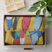 Gelbes Abstraktes Gewebe Seidenpapier (Geschenk)