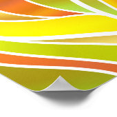 Gelbes Abstraktes Hartglas Poster (Ecke)