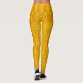 Gelbes abstraktes Muster Leggings (Rückseite)