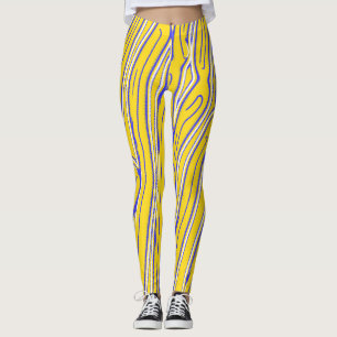 Gelbes abstraktes Muster "Ratti_Creative_Arts"  Leggings