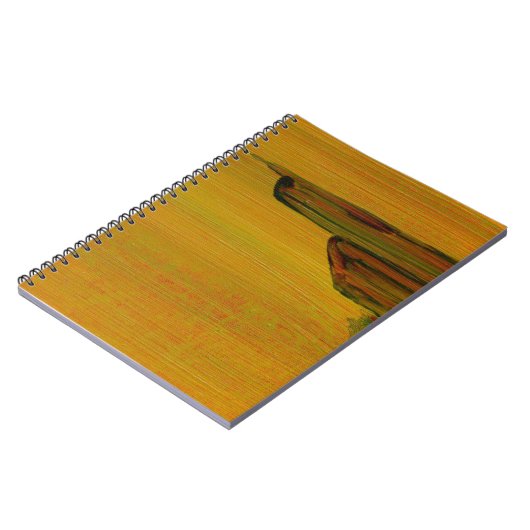 Gelbes Abstraktes Notebook Notizblock (Linke Seite)