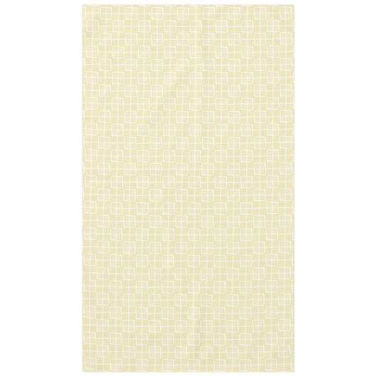 Gelbes Abstraktes Quadrat-Muster Tischdecke (Vorderseite)