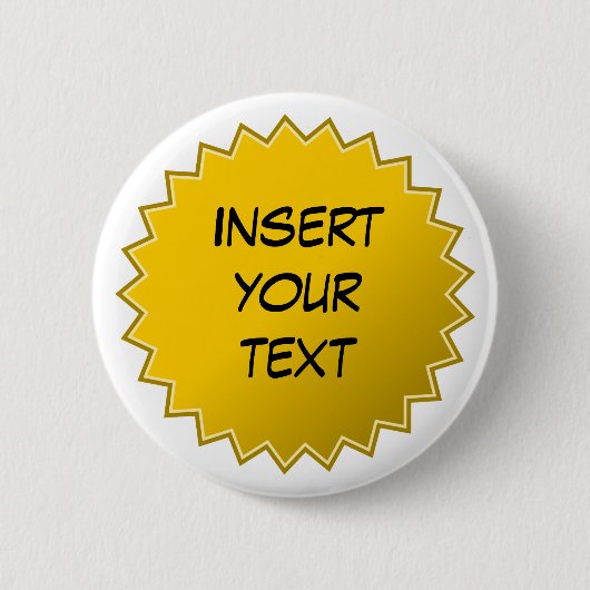 Gelbes Abzeichen Button (Vorderseite)