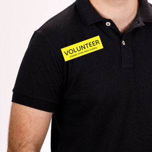 Gelbes Abzeichen Name Tag Namensschild