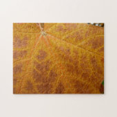 Gelbes Ahornblättern Herbst Abstrakte Natur Puzzle (Horizontal)