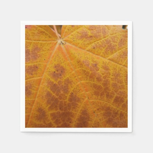 Gelbes Ahornblättern Herbst Abstrakte Natur Serviette (Vorderseite)