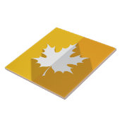 Gelbes Ahornleaf Fliese (Seite)