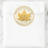 Gelbes Ahornsirup Runder Aufkleber (Tasche)