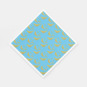 Gelbes Altes Frack-Schmetterlingsmuster Serviette (Ecke)